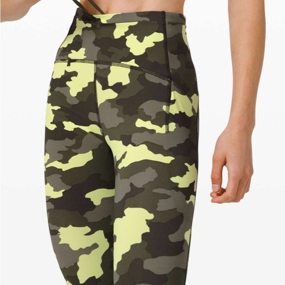 Lululemon 4 Swift Speed High-Rise Tight 28" Heritage Camo Crispin Green Multi - Picture 14 of 16